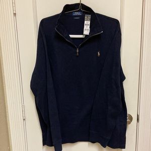 Polo by Ralph Lauren. XL . Estate Rib Navy pullover sweater. NWT